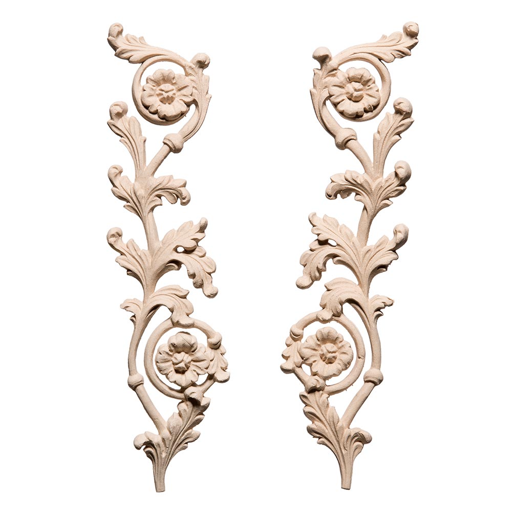 Pair of friezes in wood pulp size cm. 35,7X8,2x1,2