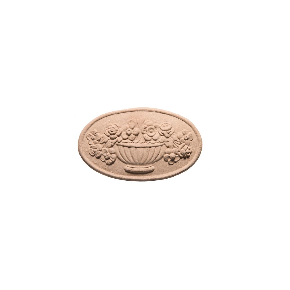 Oval frieze in wood pulp size cm. 14,6X9x18