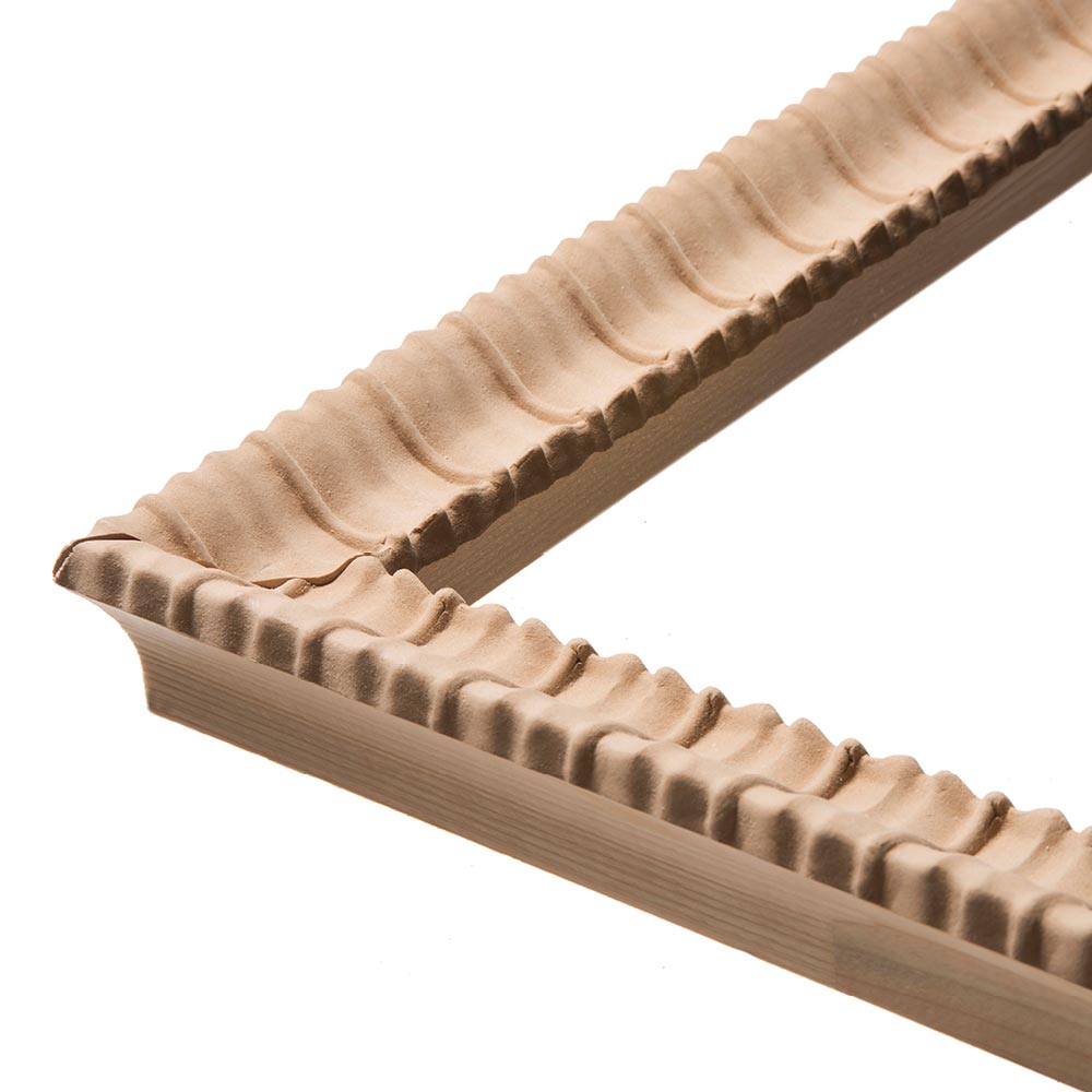 A thousand lines made to measure frame in wood pulp