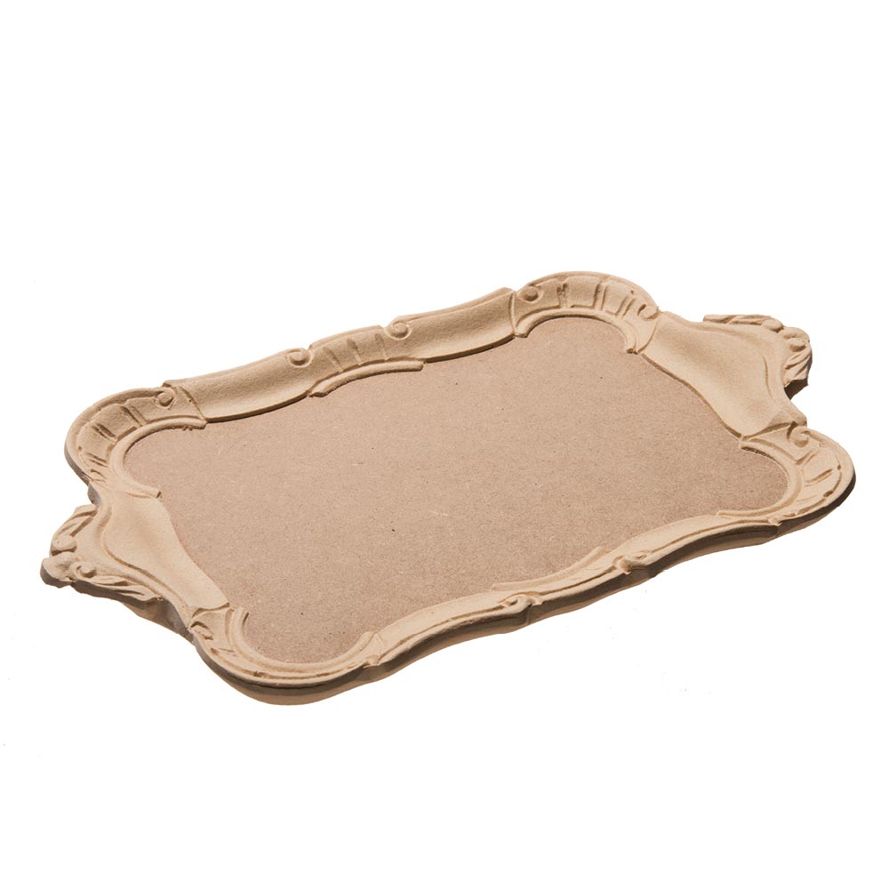 Rectangular florentine tray with handles size 37x22x2,5