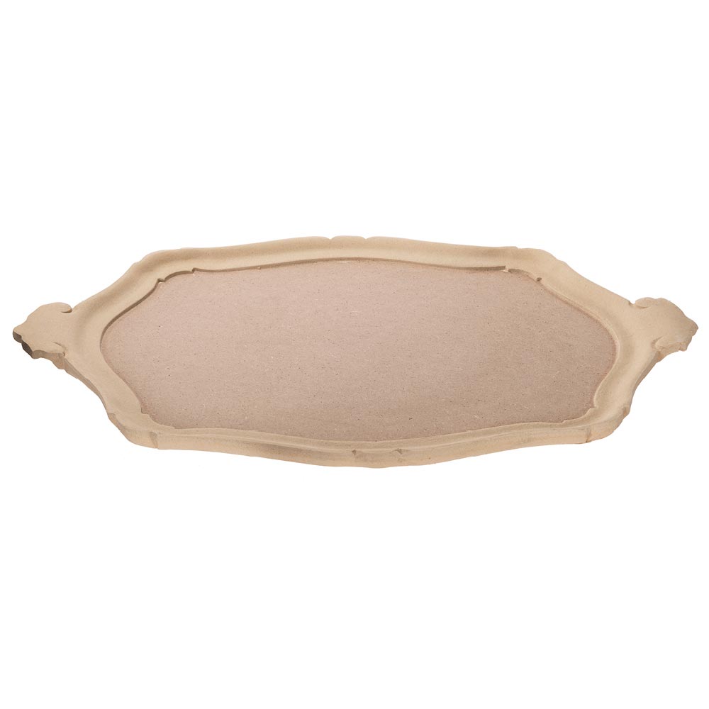Oval scalloped florentine tray size cm. 60,2X38,6x2,6