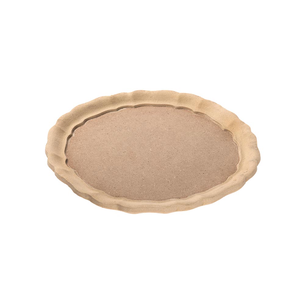 Round scalloped florentine tray size cm. diam. 28,5X1,9