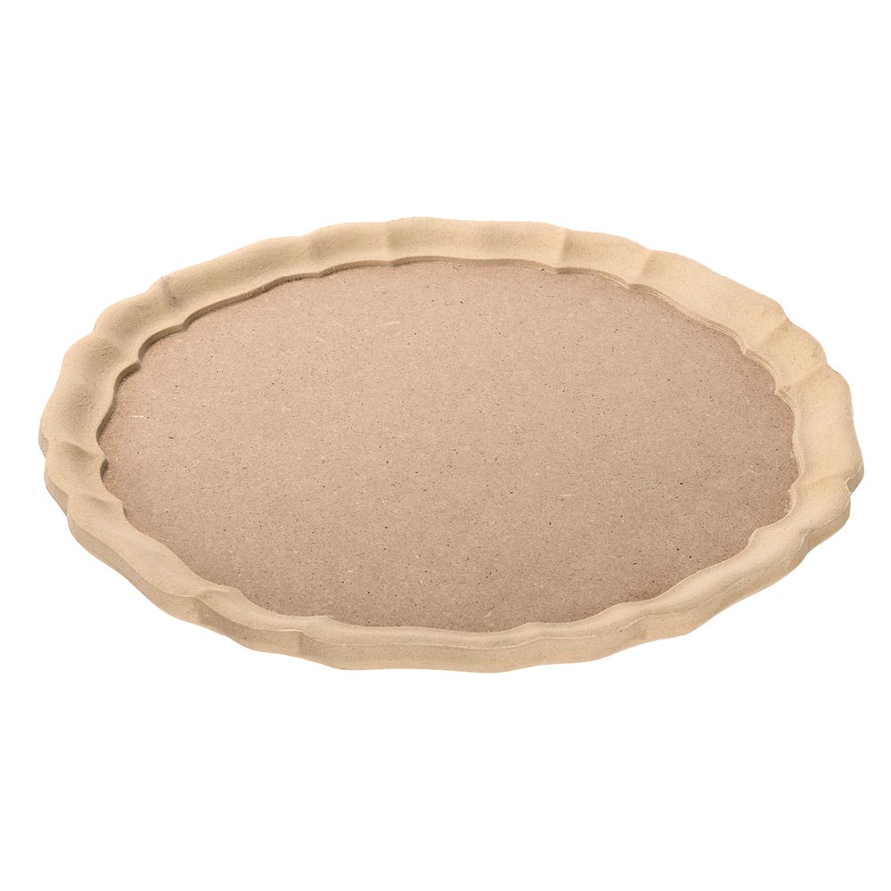 Round scalloped florentine tray size cm. diam. 33,5X2