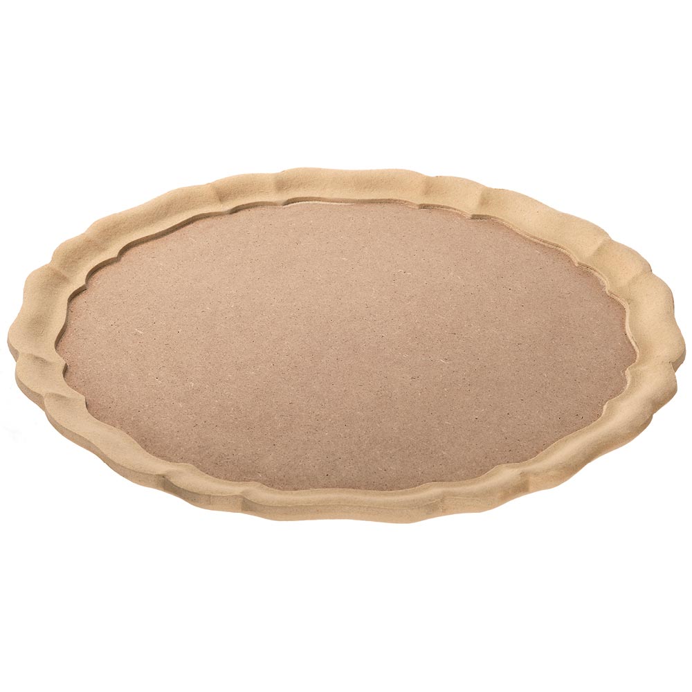 Round scalloped florentine tray size cm. diam. 39X2,1