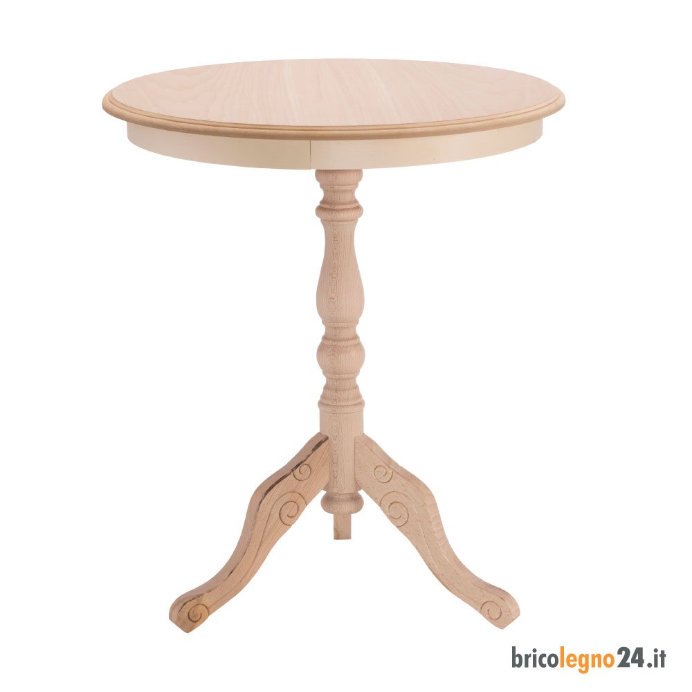 ROUND TABLE IN BEECH AND TANGANYIKA SIZE 50x60x50