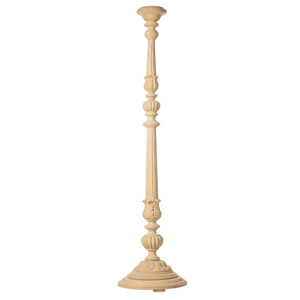 Leaf stand in beech and mdf size 33x33x136