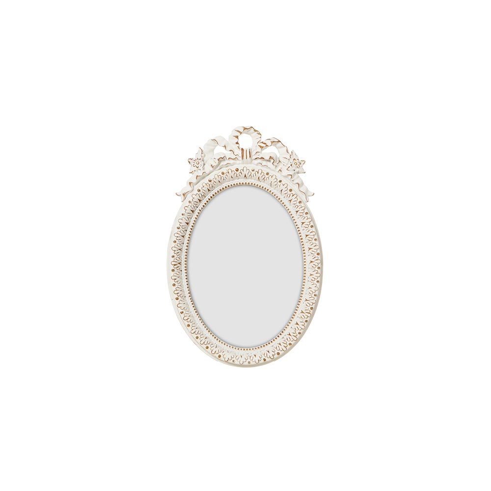 Oval photo frame in resin with bow size (external) 16x2,5x24