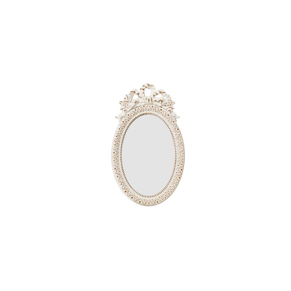 Oval photo frame with bow in resin size (external) 13x2,5x21