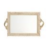 Rectangular tray with mirror in resin size 40x25x4