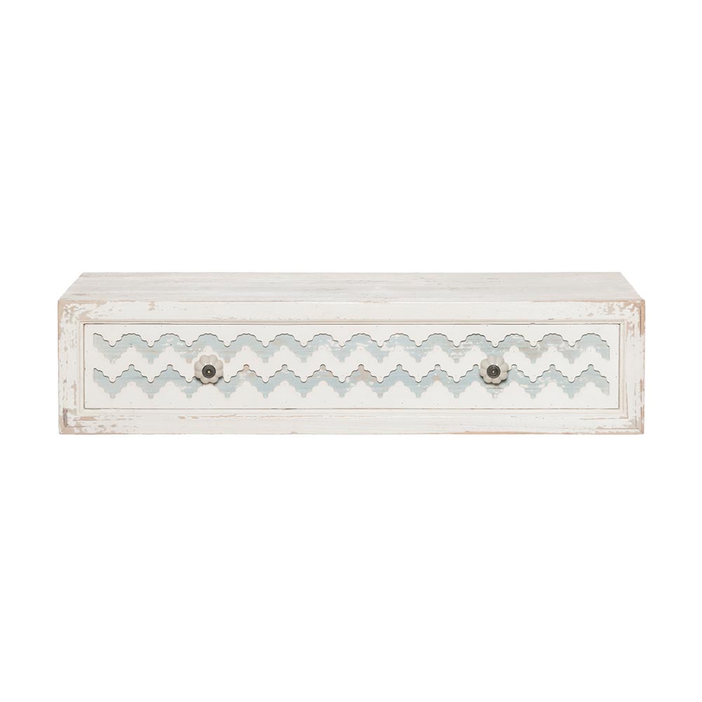 Shelf with drawer in mdf size 70x16,5x21