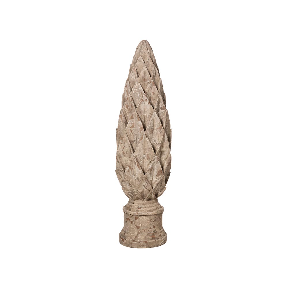 Decorative pinecone in resin size 17x17x62