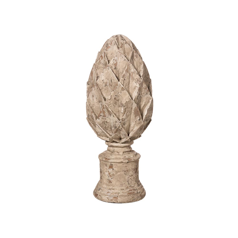 Decorative pinecone in resin size 18x18x45