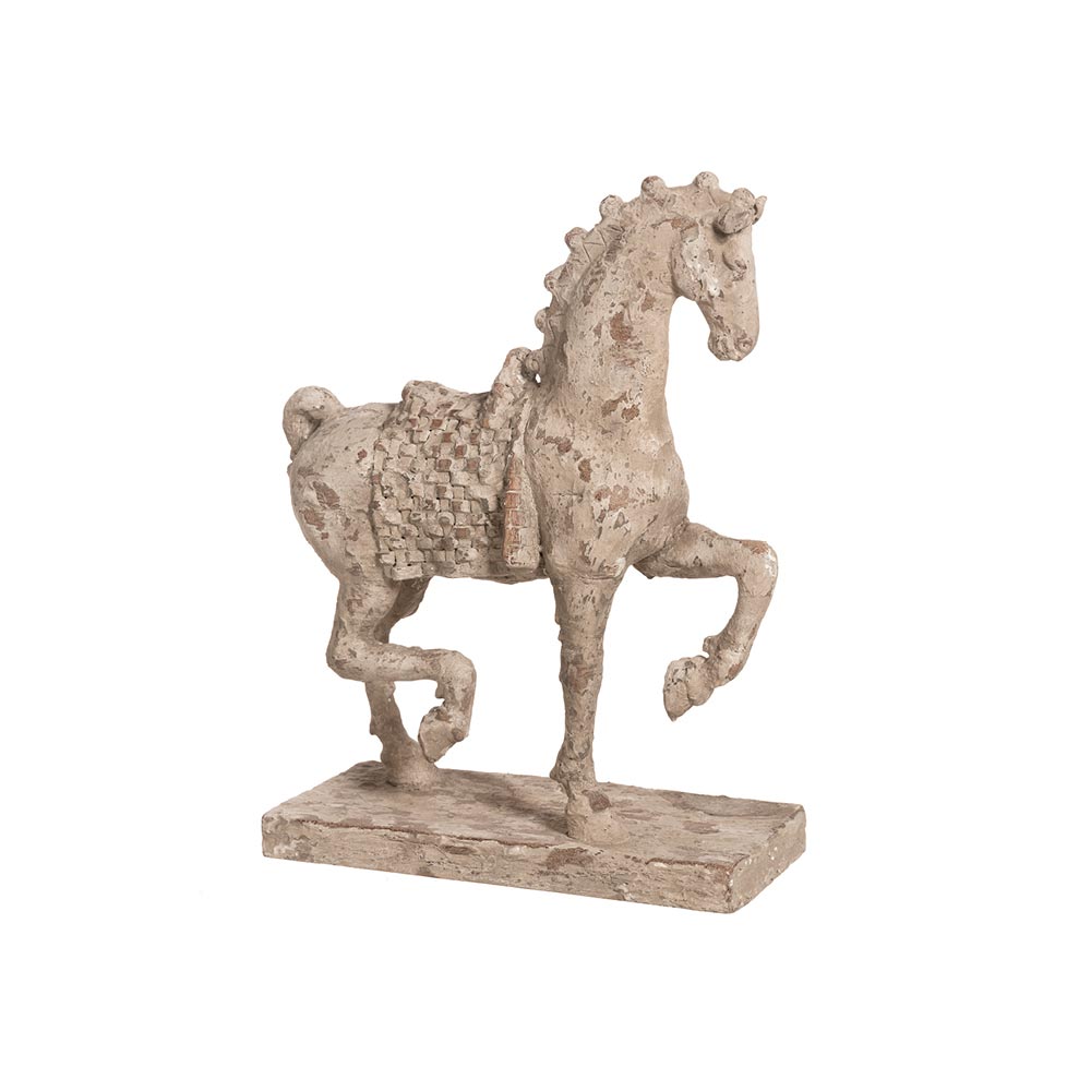 Horse ornament in resin size 28x11x33