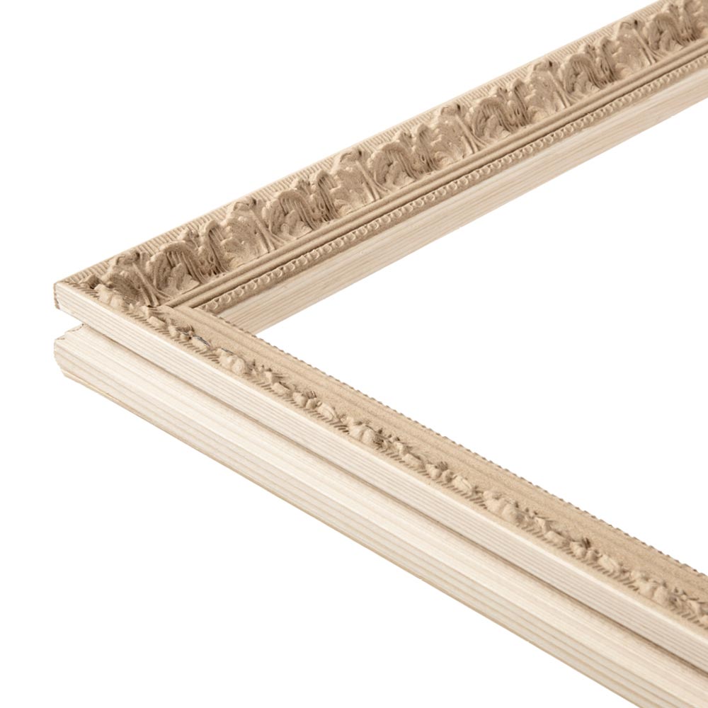 Leaves frame in wood pulp