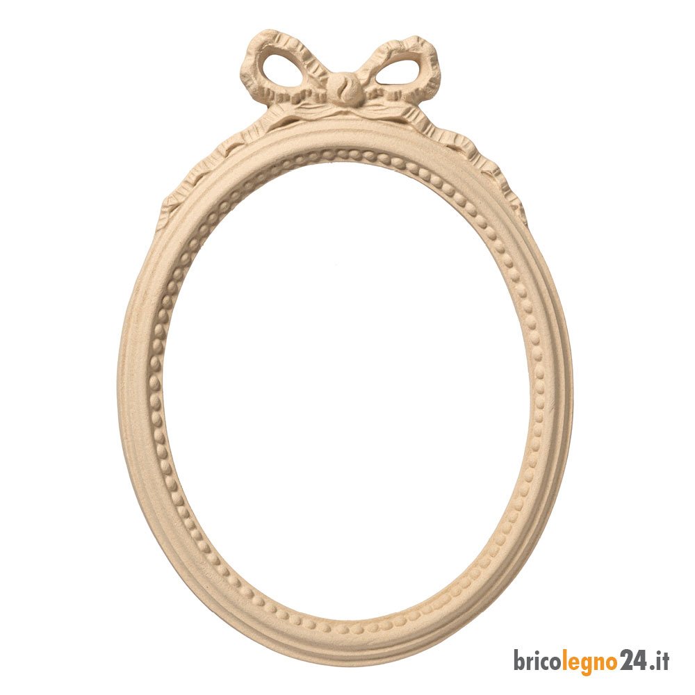 Oval frame with looped bow size 28,6x3x40